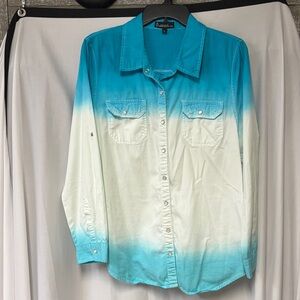Signature Studio Turquoise Button-Up Shirt